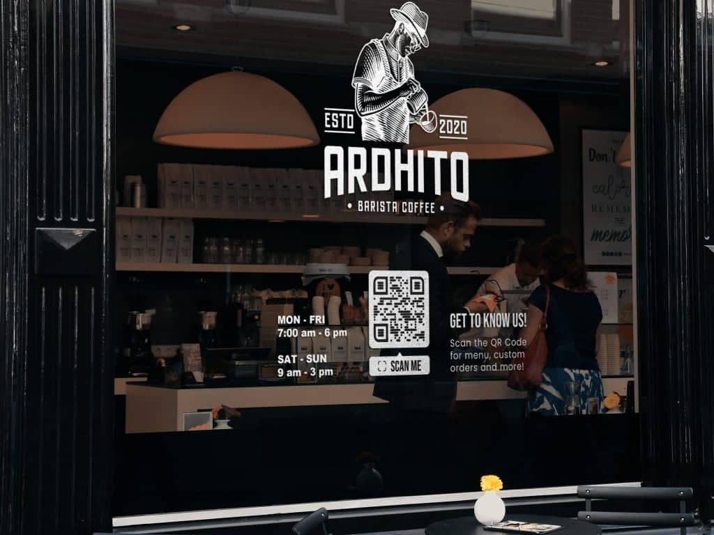 qr code sign window #image_seo_title